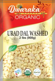 Organic Washed Split Urad Dal White (Dwaraka) - 2 LB
