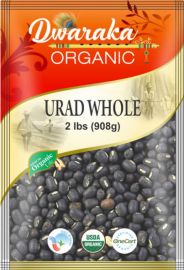 Organic Whole Urad Black Dal (Dwaraka) - 2 LB